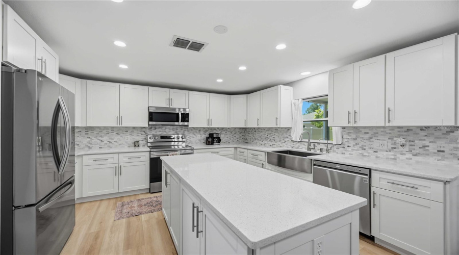 Brand New Kitchen, Island Has Storage On Both Sides