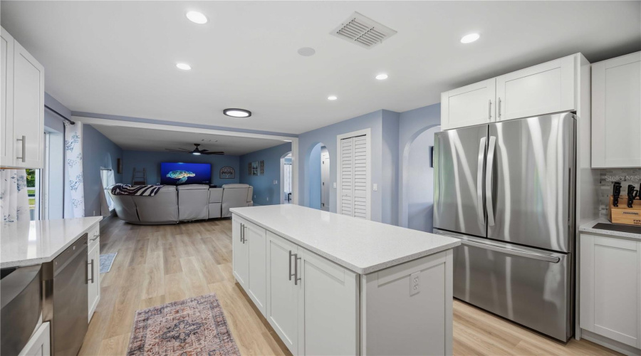 Quartz Countertops, Wood Cabinets, Lg Appliances