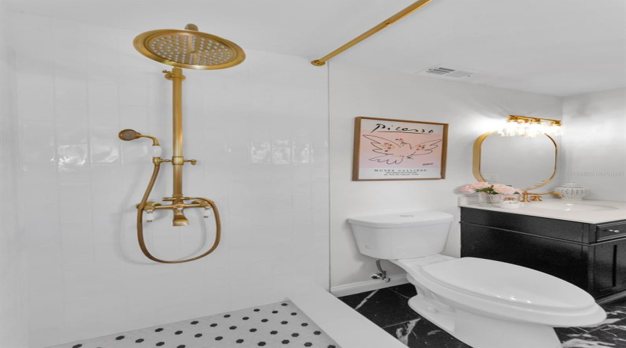 Gorgeous Tile! Brass Fixtures And More!