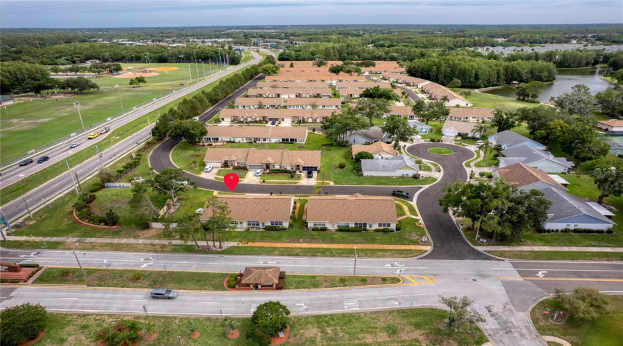 Aerial Perspective Showcasing The Home'S Location Within The Community.