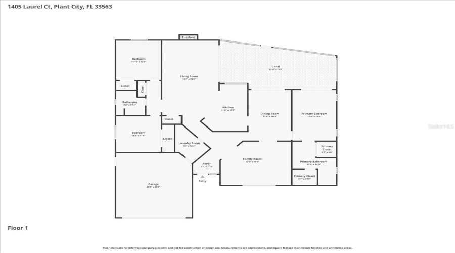 Floor Plan For 1405 Laurel Ct