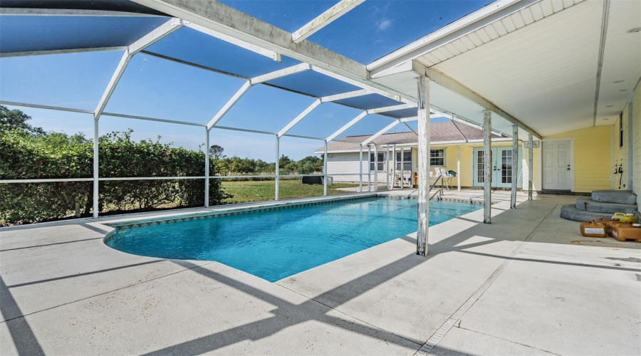 Covered Lanai With In-Ground Pool