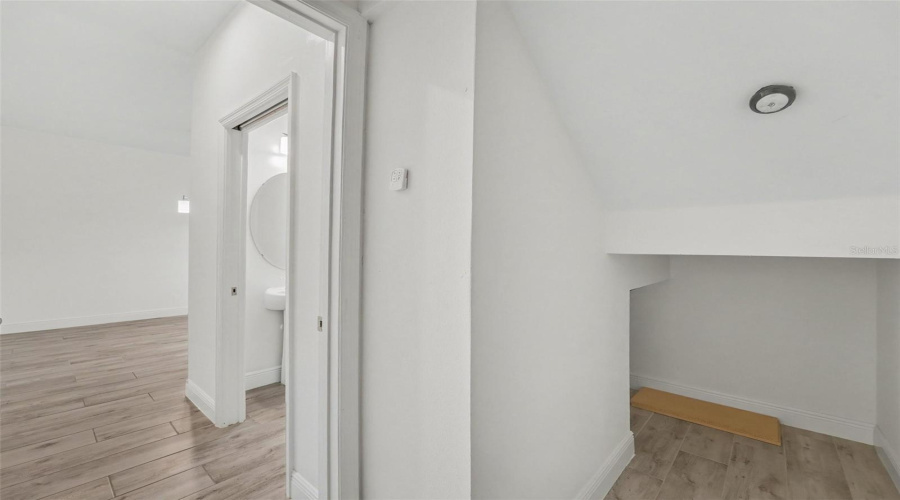 Powder Bath &Amp; Storage Area, Door Accesses Garage