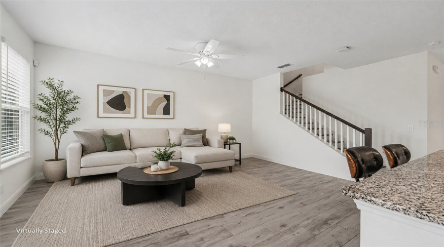 Virtually Staged Living Room
