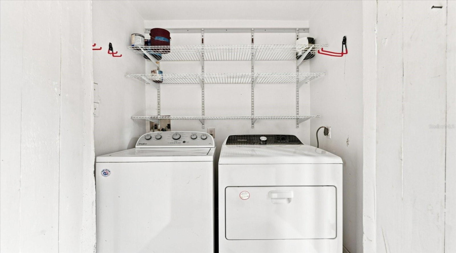 Patio Laundry/Storage Closet