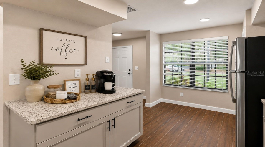 Future Coffee/Drink Bar - Virtually Staged