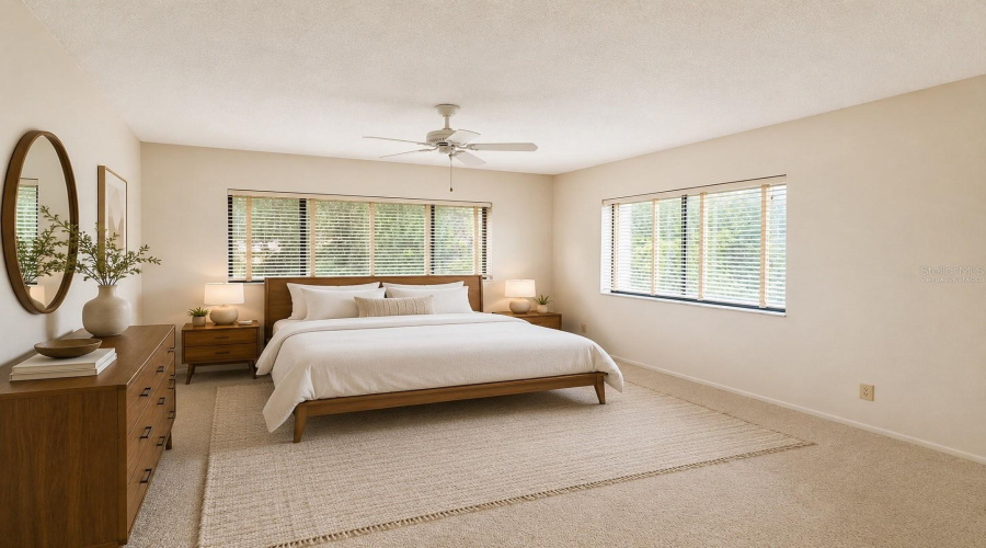 Virtually Staged Primary Bedroom