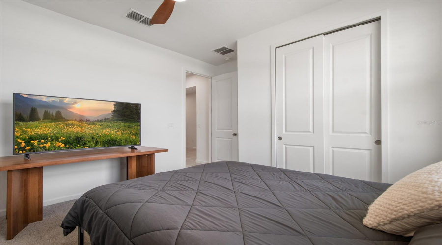 Bedroom 4 Has Its Own Privacy With Bath Just Outside Its Door And Ample Size Closet With Pocketing Double Doors.