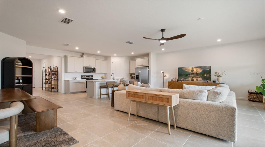 Easy Flow With Plenty Of Room Surrounding The Furniture And Naturally Identified Areas For Breakfast, Dining And Relaxation For Movie Night!