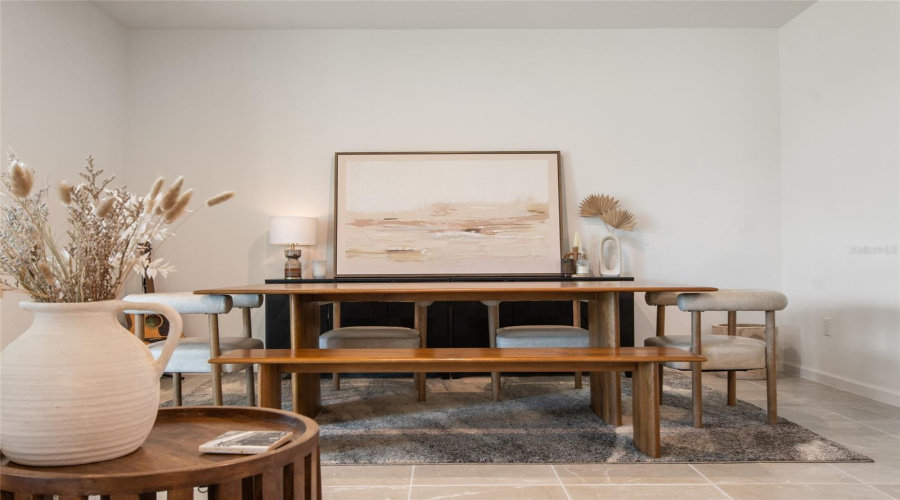 Peaceful And Generous Setting The Alcove For Dining Creates A Special Space For Family Dinner.