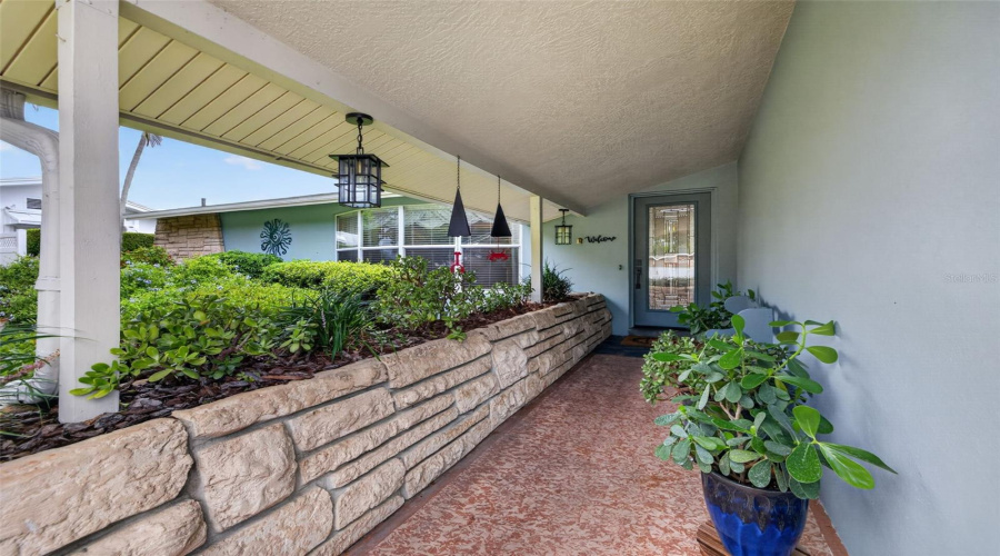 Front Door And Covered Walkway