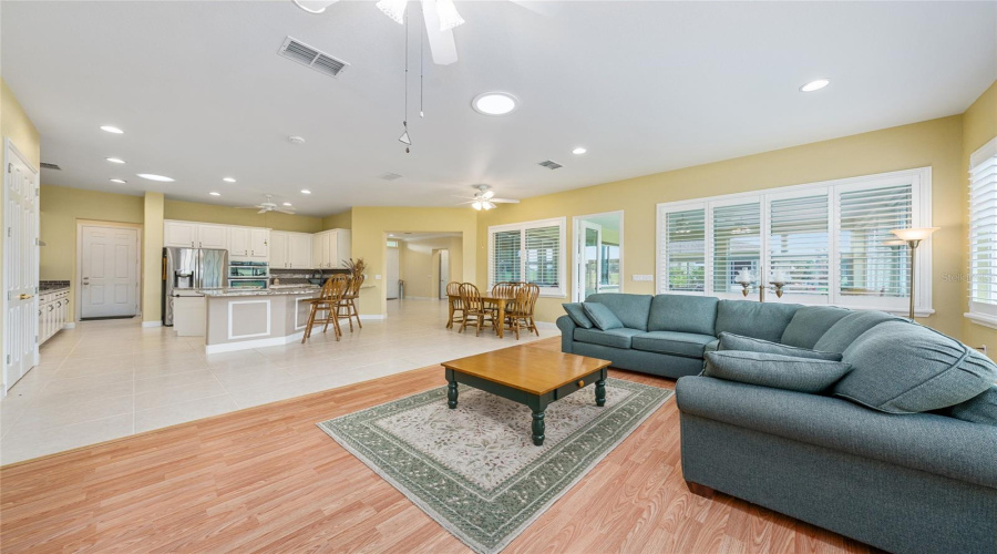 Family Room - Kitchen Staged