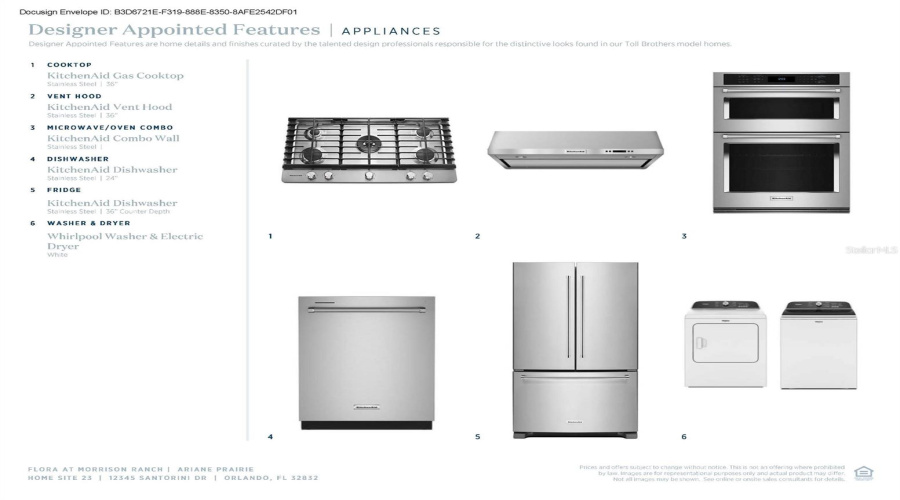 Upgraded Appliance Package