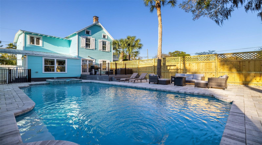 Pool/Spa, Oversized Paver Patio