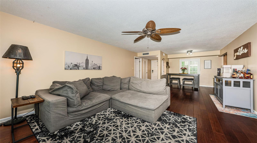 Living Room With View Of Rear Yard.