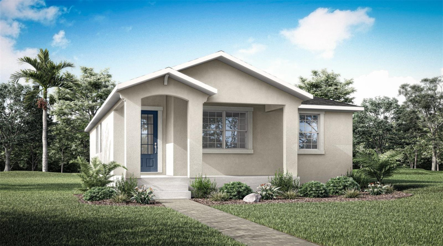 Rainwood - Alafia Floorplan - West Indies Elevation - Architect'S Rendering