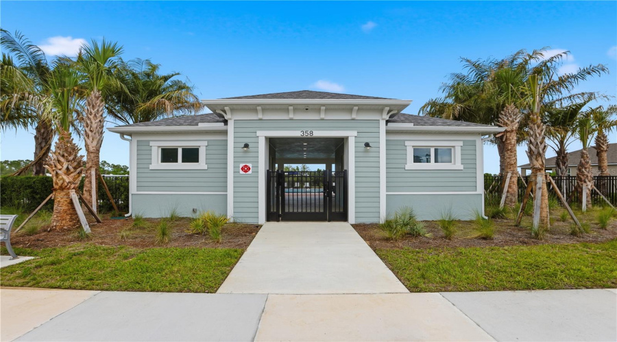 Rainwood Community Pool House Entrance