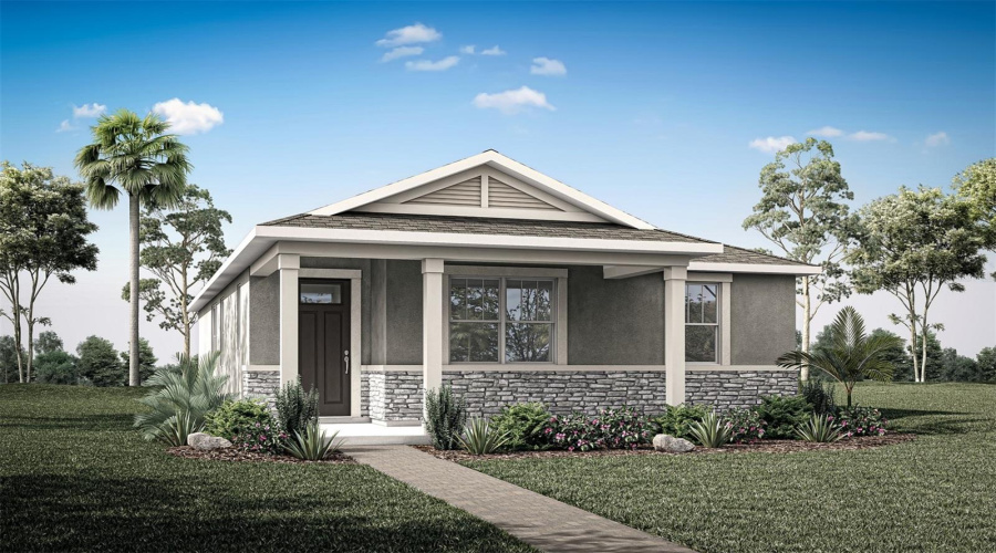 Meridian Parks - Alafia Floorplan - Coastal Elevation - Architect'S Rendering