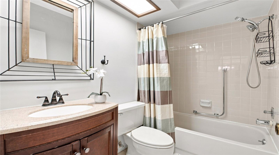 Hall Bath Updated With A Newer Vanity And Mirror~