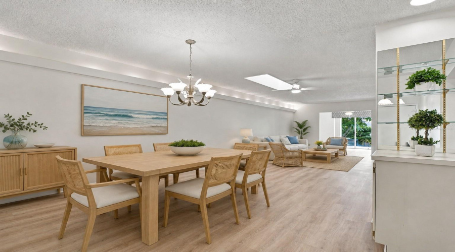 Virtually Staged; Perfect Dining/Living Room Combo Making Entertaining A Breeze~