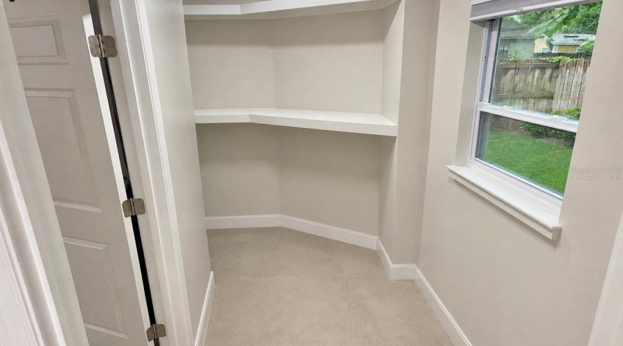 Wrap Around Storage Closet Virtually Staged