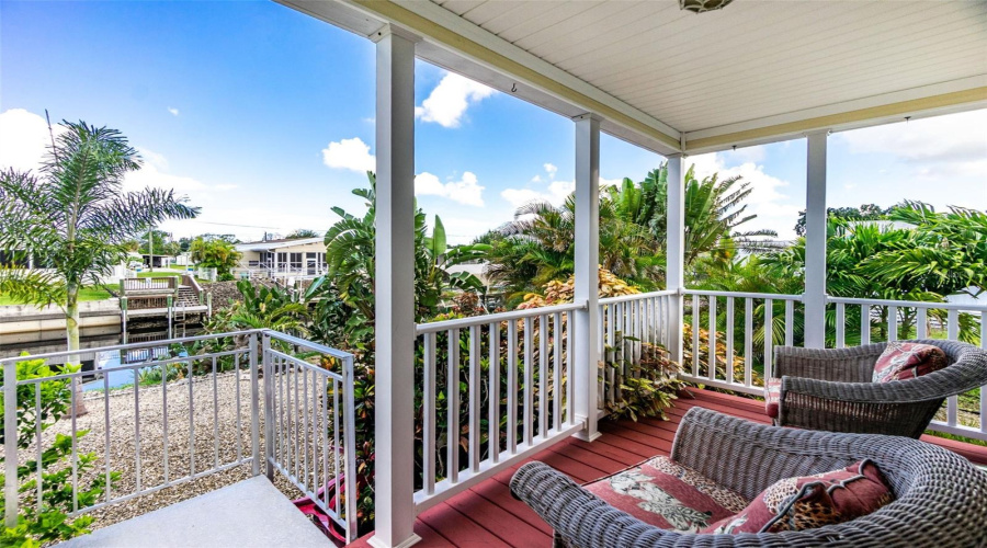Covered Porch Overlooking Canal
