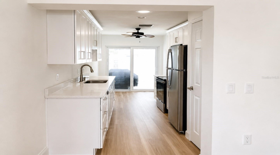 View Into Kitchen From Dining Area