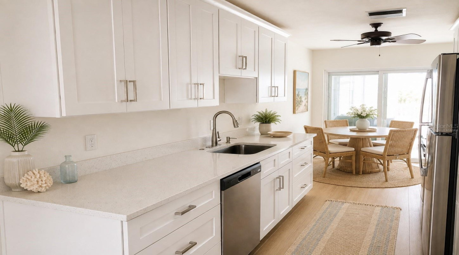 Kitchen - Virtually Staged With Dinette