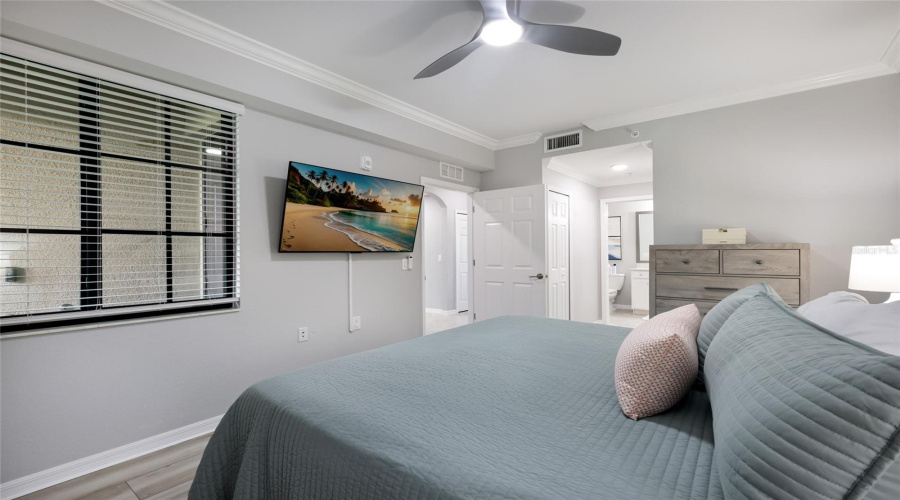 Primary Bedroom Tv Stays, New Fan