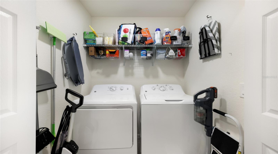 Laundry Closet And Ample Storage