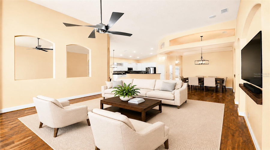 Virtually Staged Living Room View From Lania