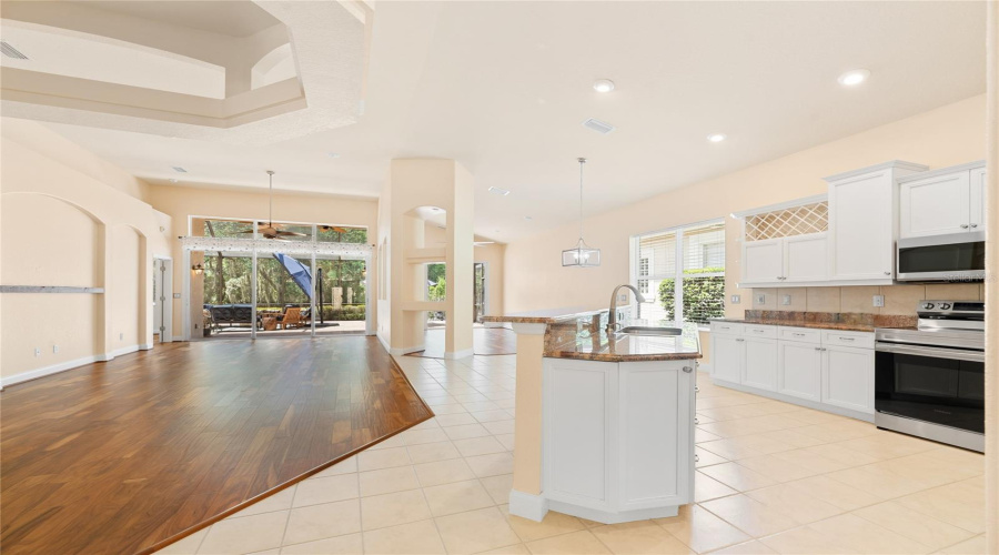 Front Door Entry View Of Kitchen And Dining/Living Room