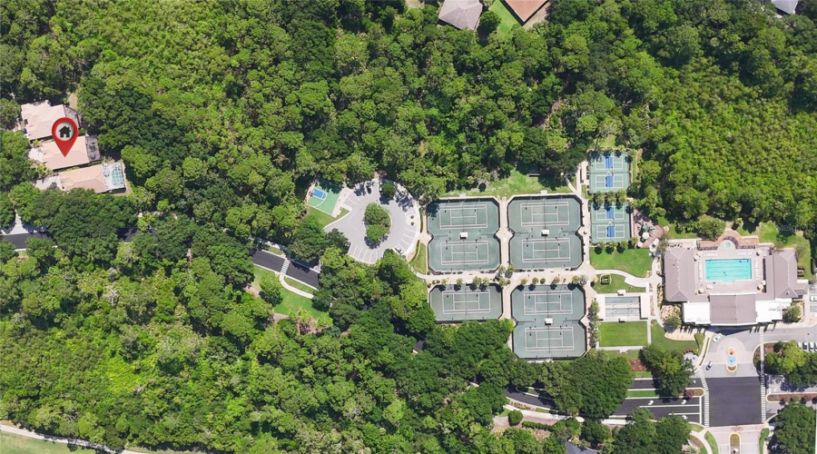 Aerial Of Distance Between 3 Village View And The Pool/Tennis Courts
