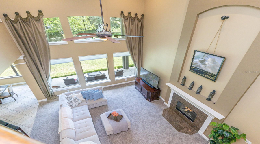 Family Room From Staircase