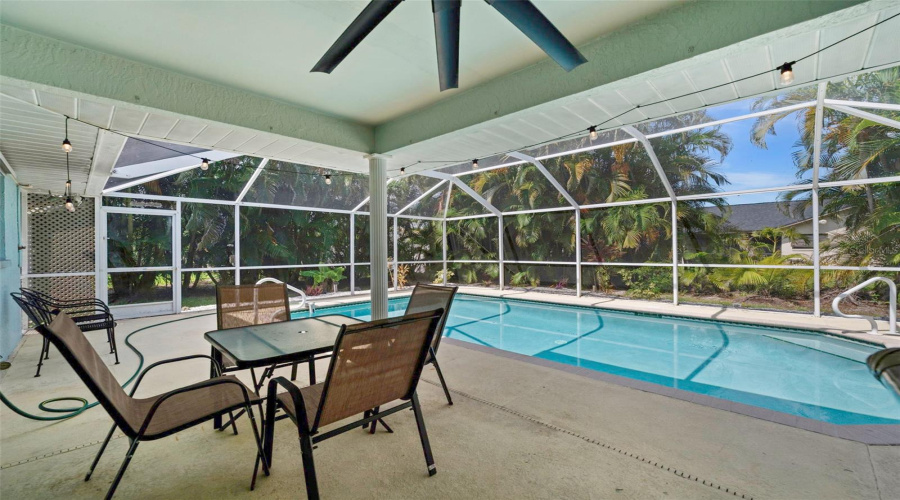 Lanai And Pool Are All Screened In.