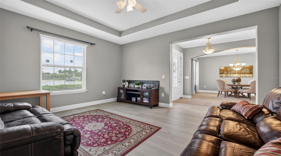 Bonus Room With Gorgeous Tray Ceiling And Oversized Window