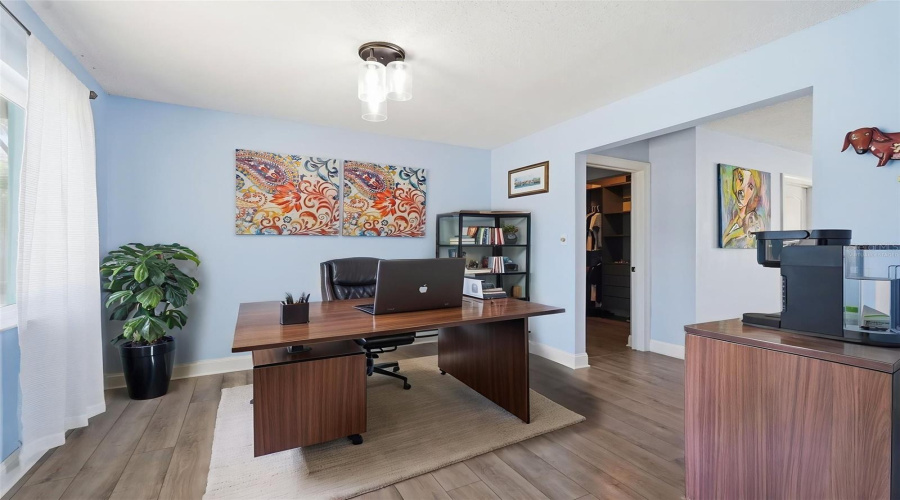 *Virtually Staged* Family Room As Office Space