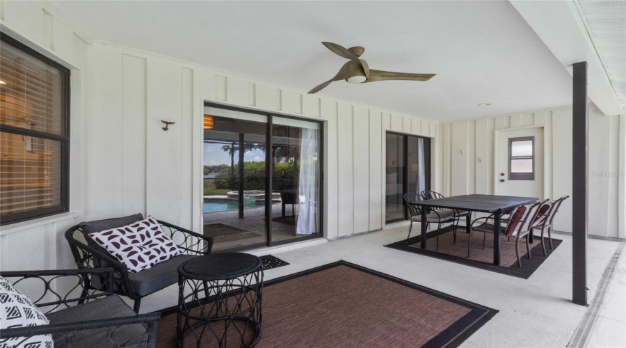 Lanai Space- Pool Half Bath Through Far Door.