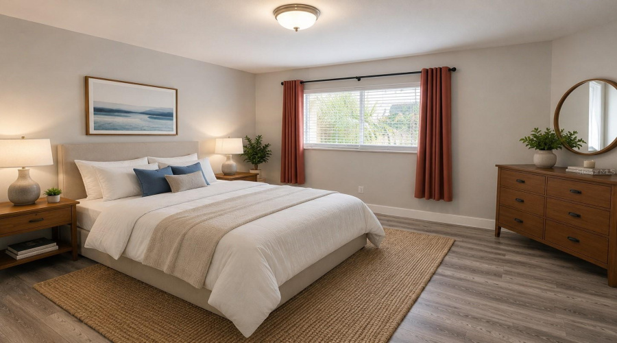 Virtual Staged Bedroom 1