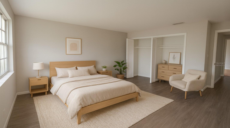 Virtually Staged Bedroom