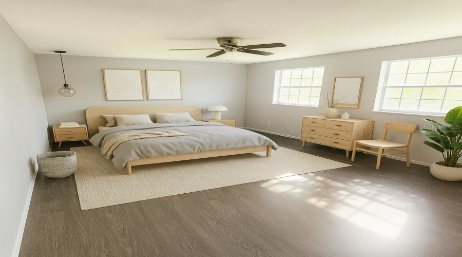Virtually Staged Bedroom
