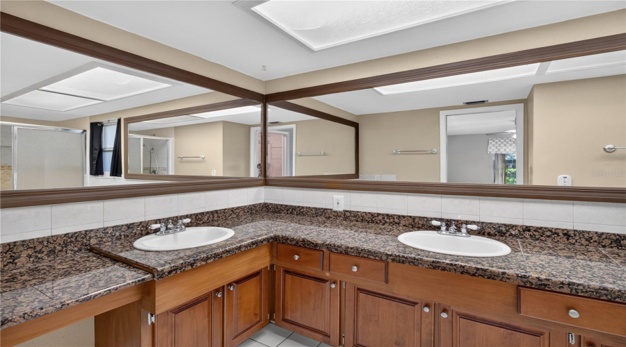 Primary Bathroom With Dual Sinks
