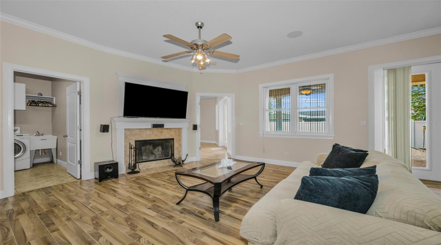 Gas Fireplace, Surround Sound Hook Up