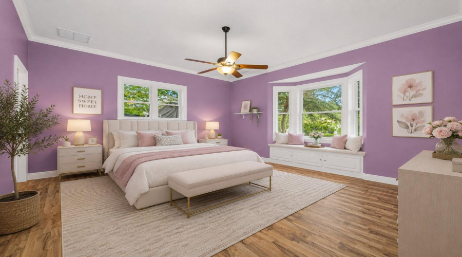 Virtually Staged Second Primary Bedroom With Walk In Closet And Ensuite Bath  (Front East Of Home)