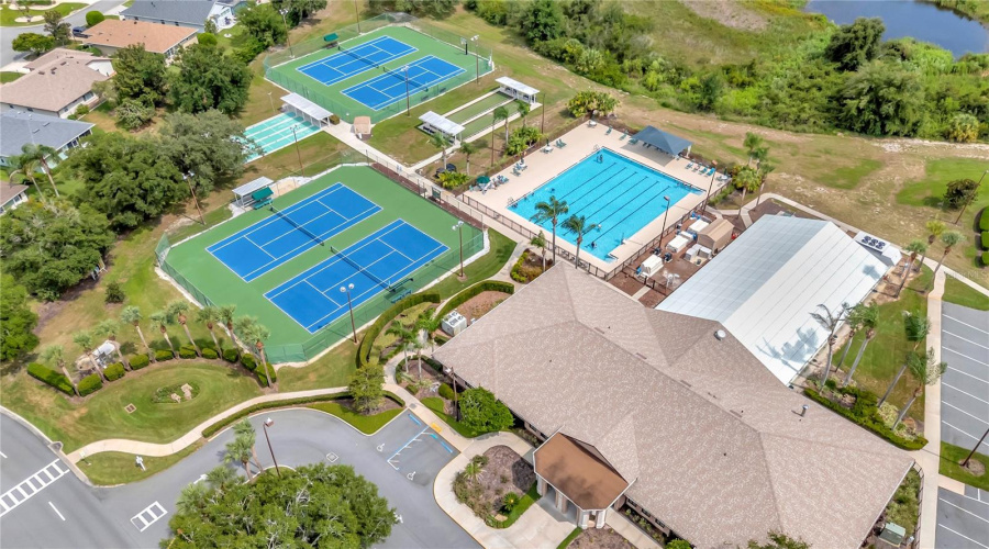 Over View Of Pools And Courts