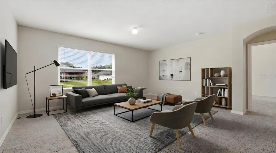 Virtually Staged Family Room