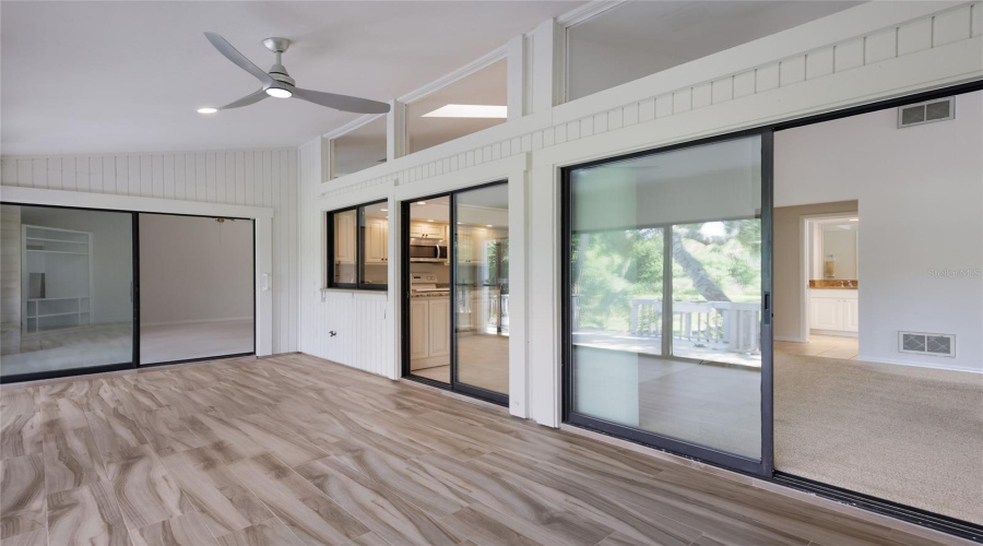 Could Remove All Interior Sliding Glass Doors For Continuous Living Space.