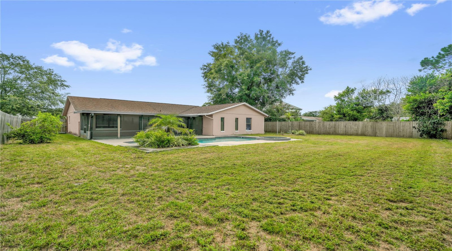 Spacious Fenced Yard