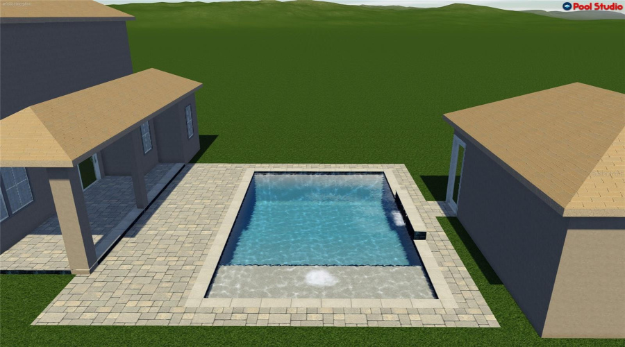 Conceptual Pool Rendering – Potential Pool Placement Approx. 16'X28'