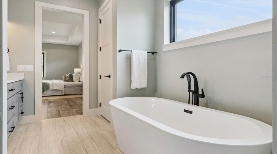 Spa-Inspired Bath With Freestanding Soaking Tub